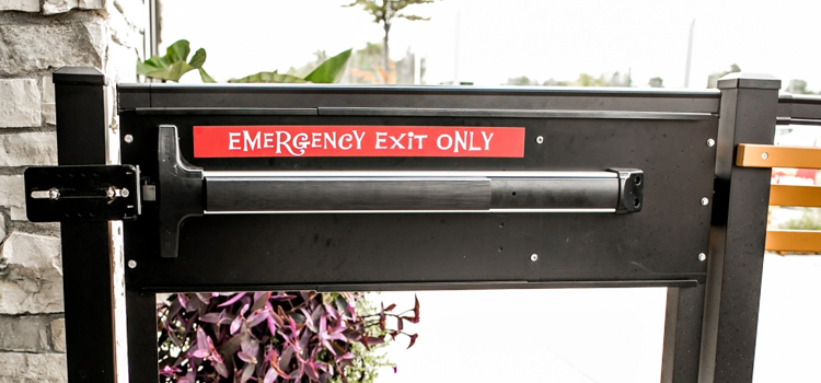 emergency push bar installation in San Marcos