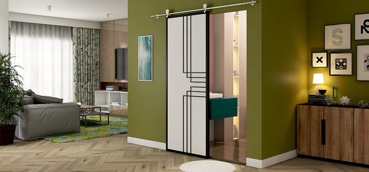 sliding bathroom door installation in San Marcos